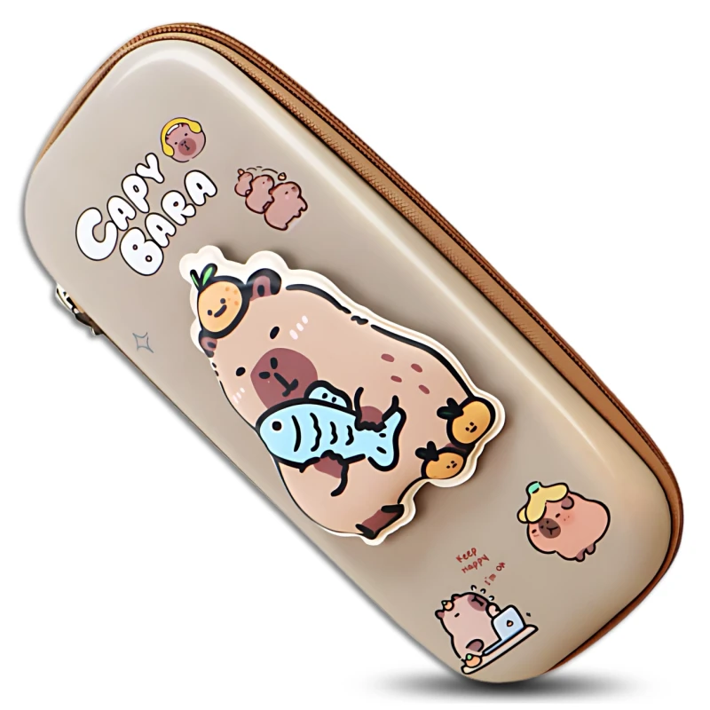 Piórnik szkolny rozkładany mały saszetka jednokomorowy Kapibara 1.webp