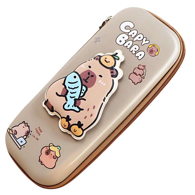 Piórnik szkolny rozkładany mały saszetka jednokomorowy Kapibara 4.webp