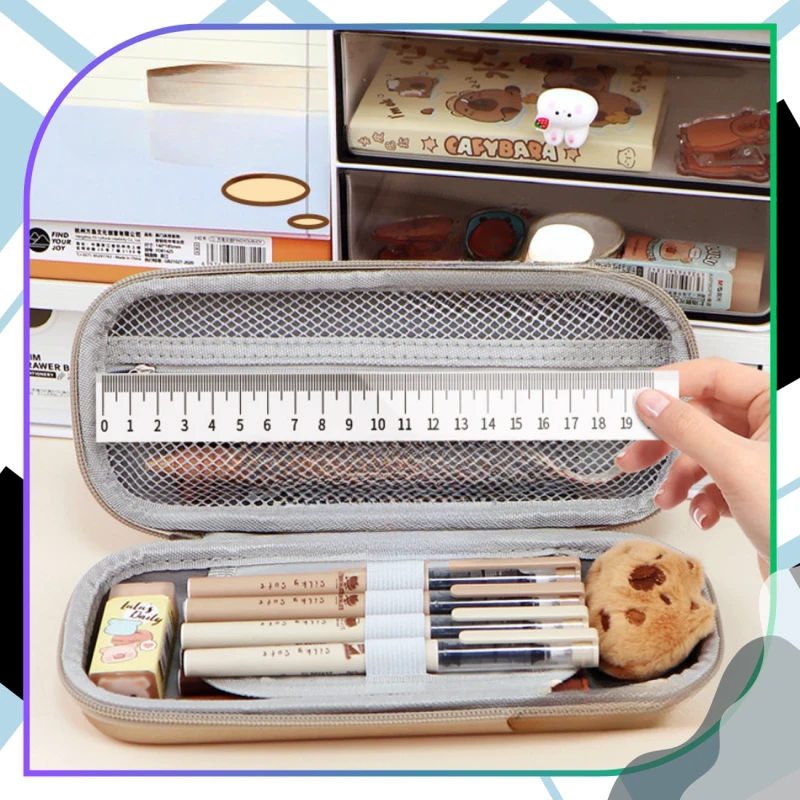 Piórnik szkolny rozkładany mały saszetka jednokomorowy Kapibara 5.webp