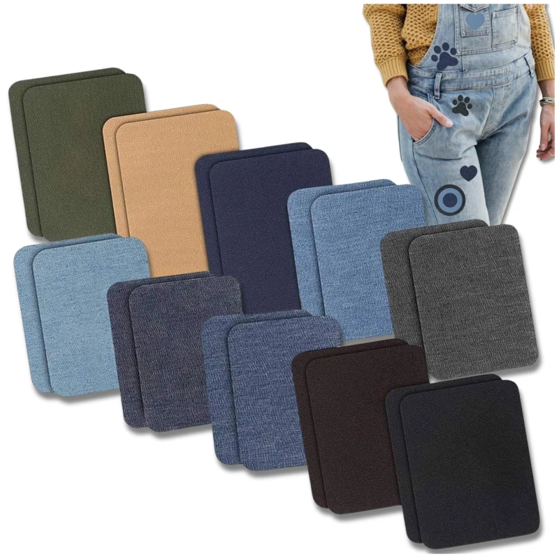 Duży zestaw 20 sztuk łatki jeans spodnie TERMO ŁATA naprasowanki 3.webp