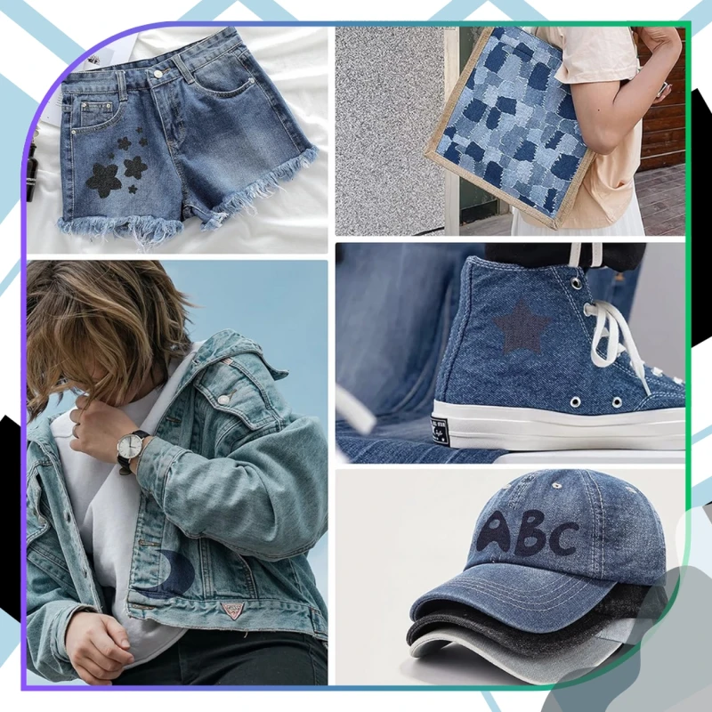 Duży zestaw 20 sztuk łatki jeans spodnie TERMO ŁATA naprasowanki 5.webp