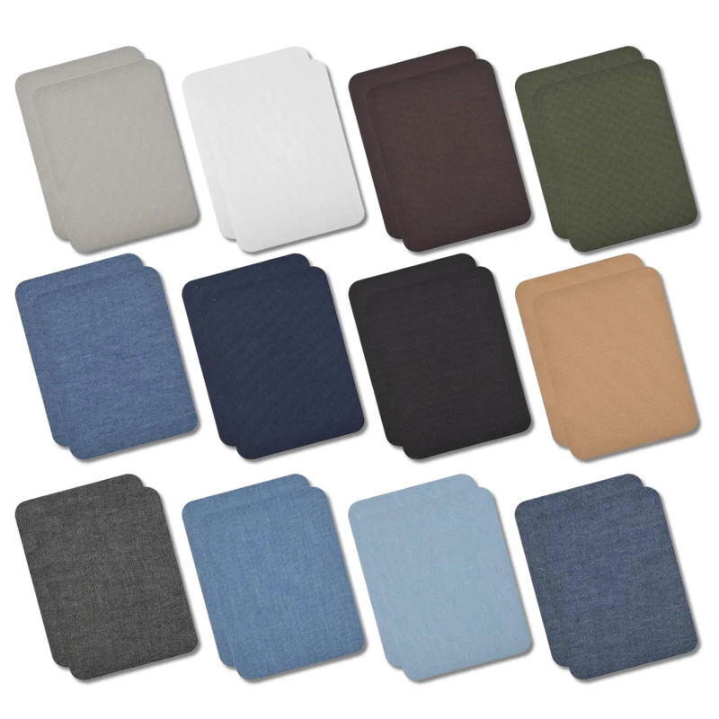 Duży zestaw 24 sztuk łatki jeans spodnie naprasowanki TERMO ŁATA 1.webp