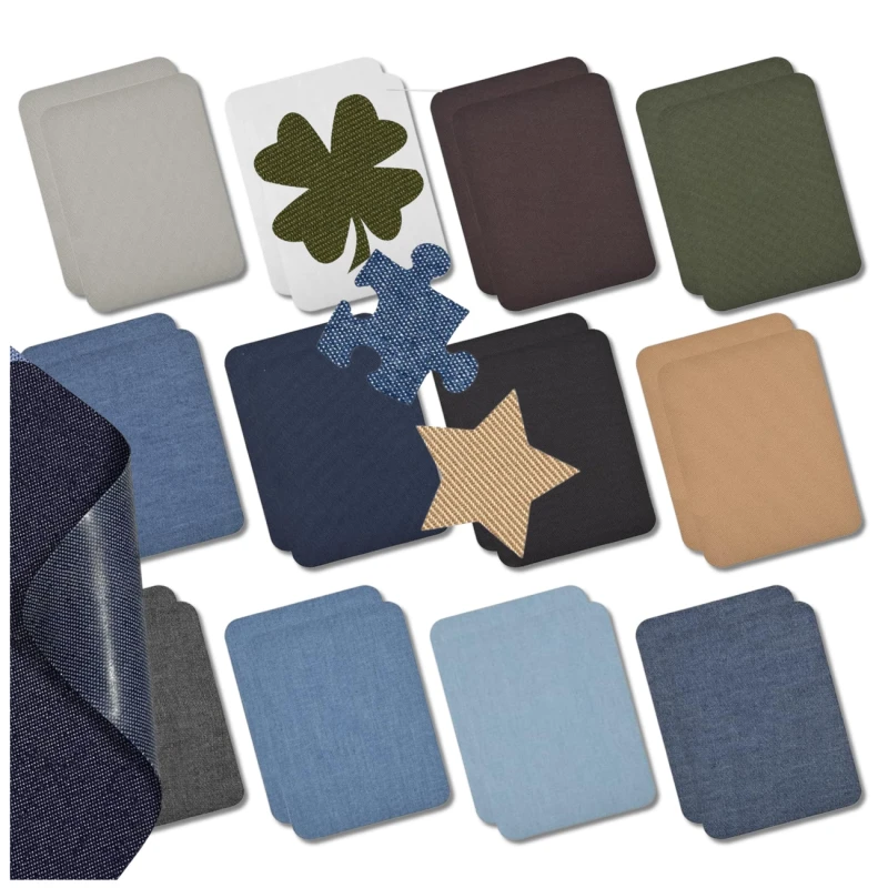 Duży zestaw 24 sztuk łatki jeans spodnie naprasowanki TERMO ŁATA 2.webp