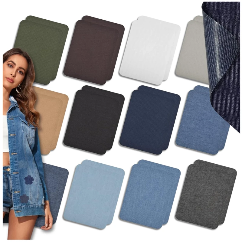 Duży zestaw 24 sztuk łatki jeans spodnie naprasowanki TERMO ŁATA 3.webp