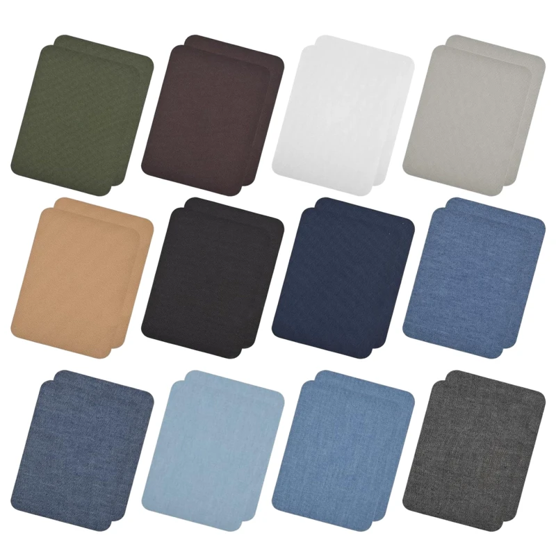 Duży zestaw 24 sztuk łatki jeans spodnie naprasowanki TERMO ŁATA 4.webp