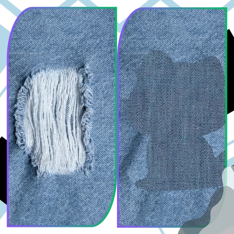 Duży zestaw 24 sztuk łatki jeans spodnie naprasowanki TERMO ŁATA 9.webp