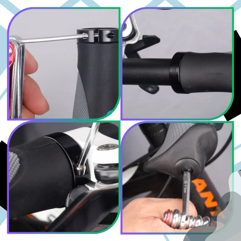 Chwyty rowerowe do kierownicy rączki gripy ergonomiczne roweru 8.webp