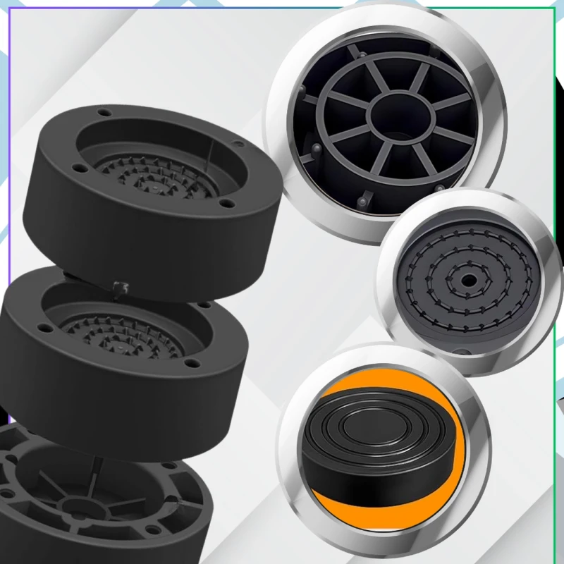 Podkładki antywibracyjne pod pralkę gumowe 4 szt. lodówkę suszarkę 4.webp