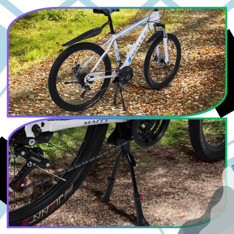 Stopka do roweru regulowana podpórka rowerowa 24-29 cali centralna podwójna 5.webp