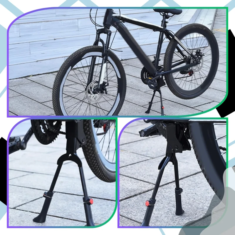 Stopka do roweru regulowana podpórka rowerowa 24-29 cali centralna podwójna 6.webp