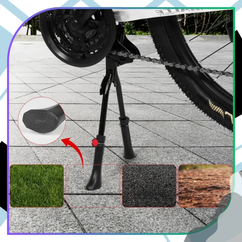 Stopka do roweru regulowana podpórka rowerowa 24-29 cali centralna podwójna 8.webp