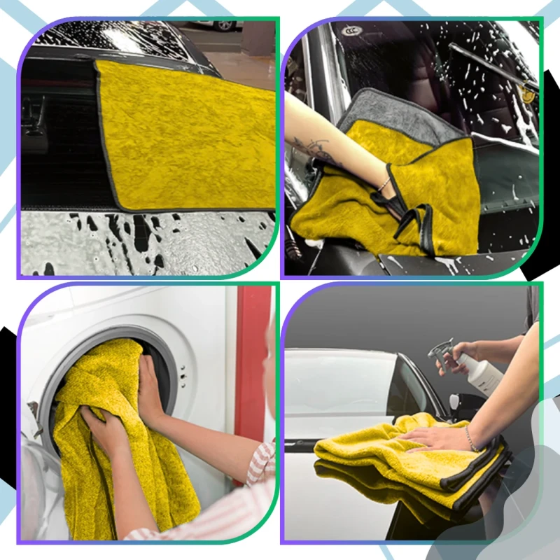 Ręcznik z mikrofibry 160x60 cm do samochodu ściereczka do osuszania czyszczenia 10.webp