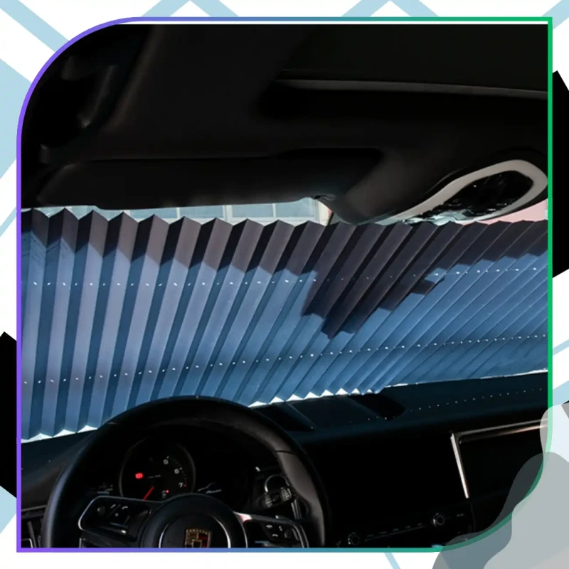 Roleta osłona przeciwsłoneczna żaluzja na szybę przednią samochodu mata 6.webp