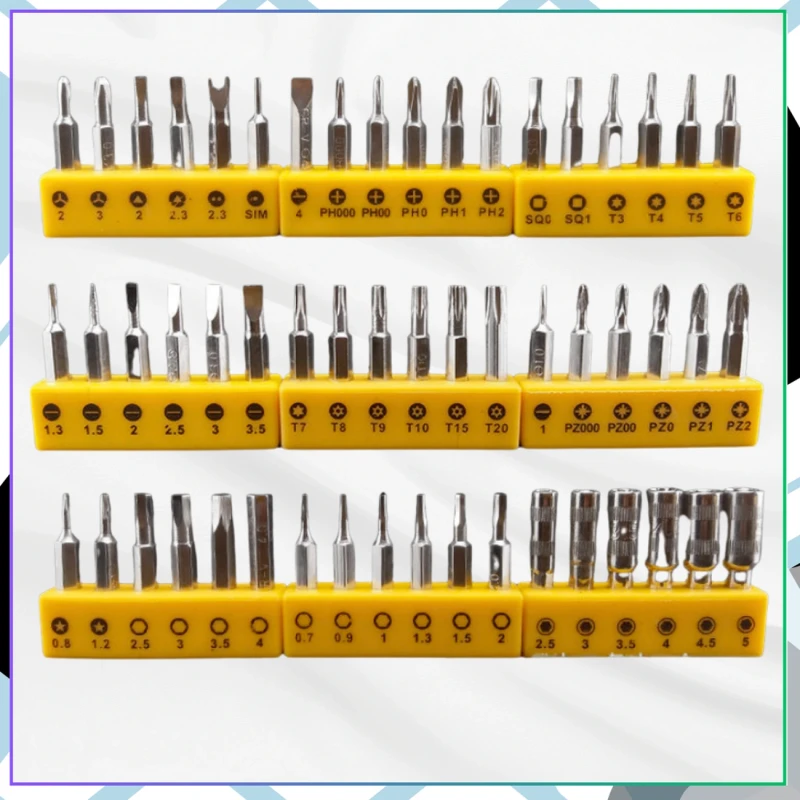 Wkrętaki precyzyjne 58w1 etui zestaw śrubokręty bity TORX 7.webp