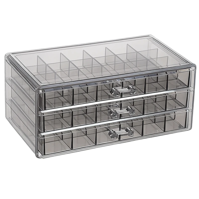 Pudełko duży organizer szkatułka potrójna na biżuterię 72 przegrody 5.webp