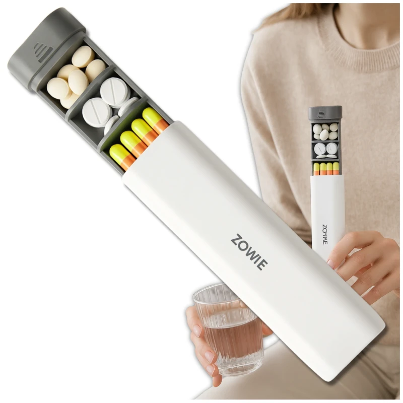 Pudełko kasetka organizer wąski na leki 7 dni elegancki 7.webp