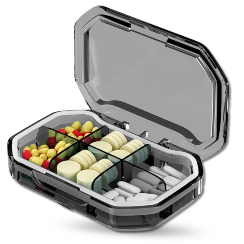 Pudełko kasetka organizer czarny na leki  12.webp
