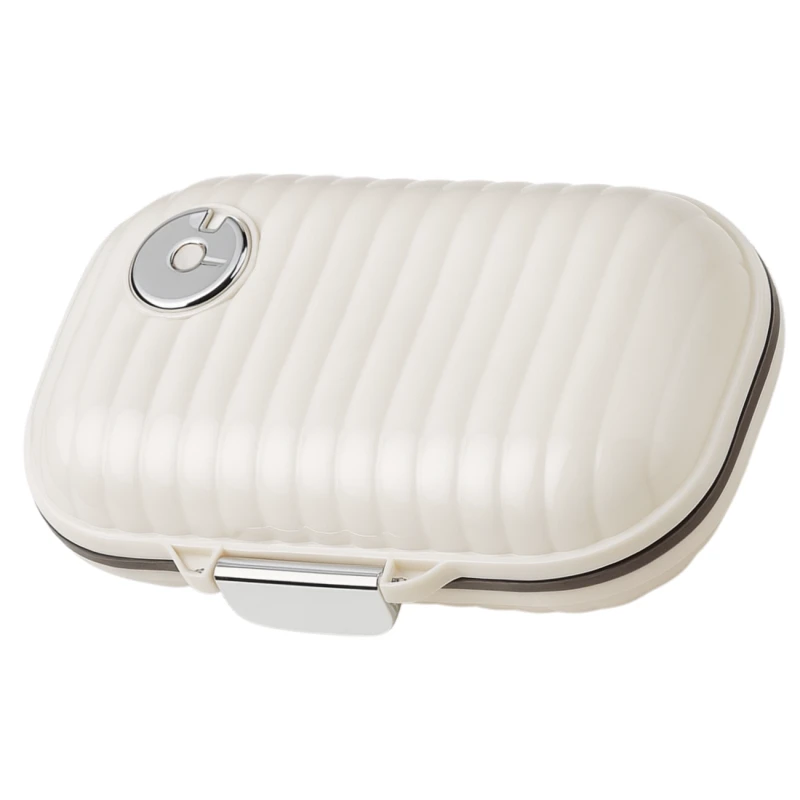 Pudełko kasetka organizer na leki 7 dni kremowy elegancki 9.webp