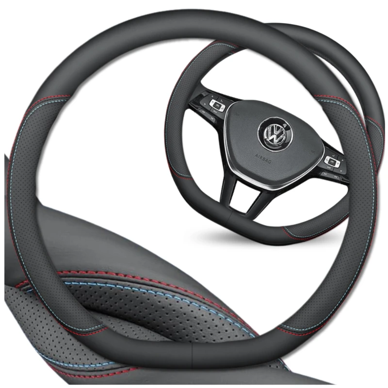 Sportowy elegancki pokrowiec na kierownicę samochodową antypoślizgowy 2.webp