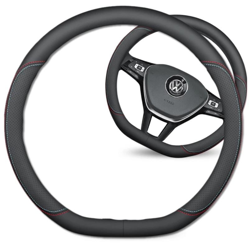 Sportowy elegancki pokrowiec na kierownicę samochodową antypoślizgowy 3.webp