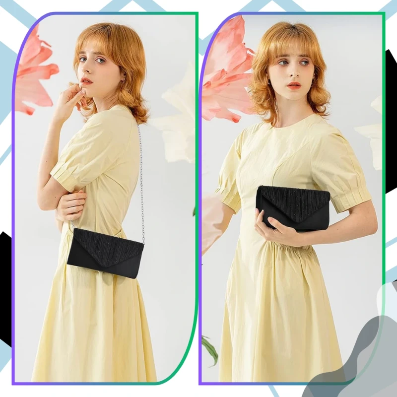 Elegancka wizytowa torebka na ramię błyszcząca damska 4.webp