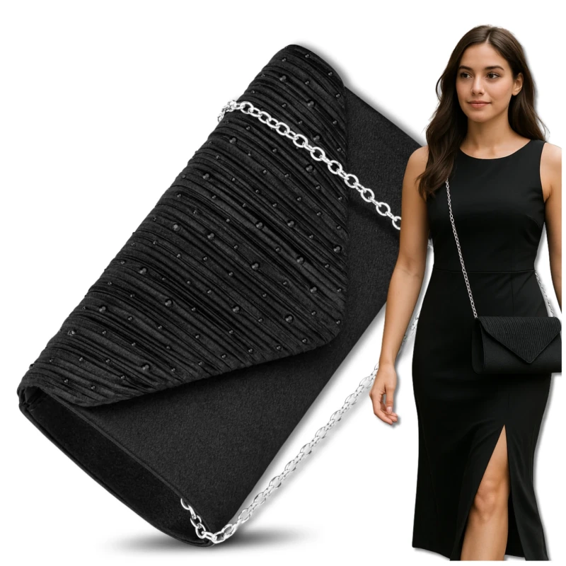 Elegancka wizytowa torebka na ramię błyszcząca damska 9.webp