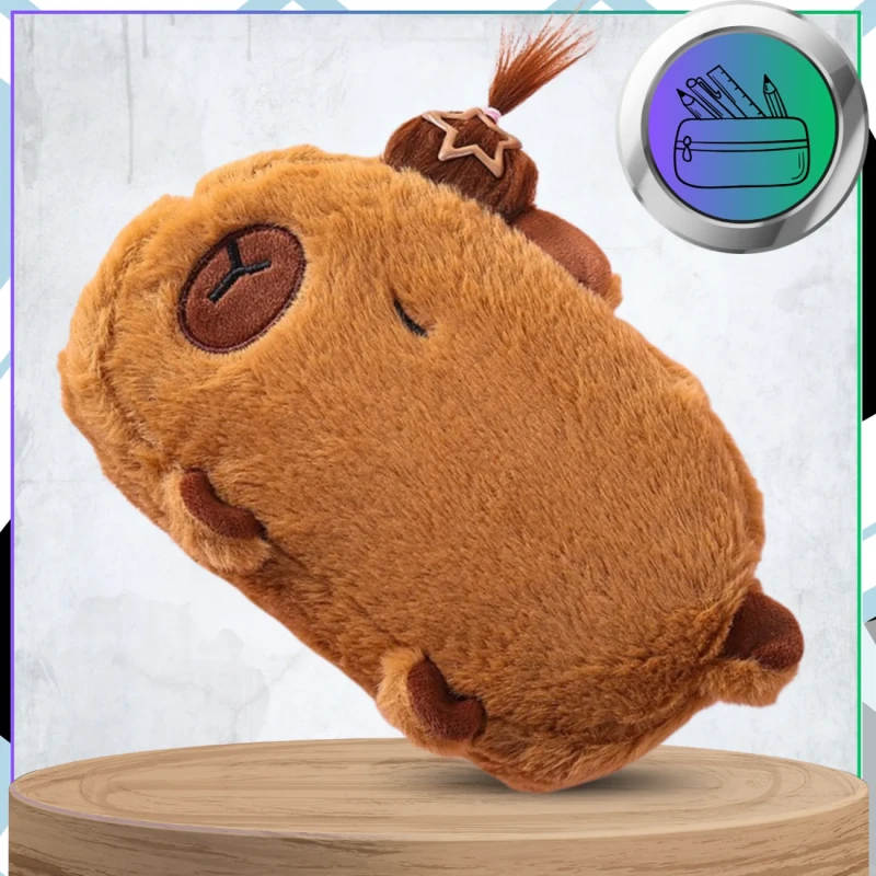 Piórnik saszetka do szkoły Kapibara pluszowy szkolny + akcesoria 8.webp