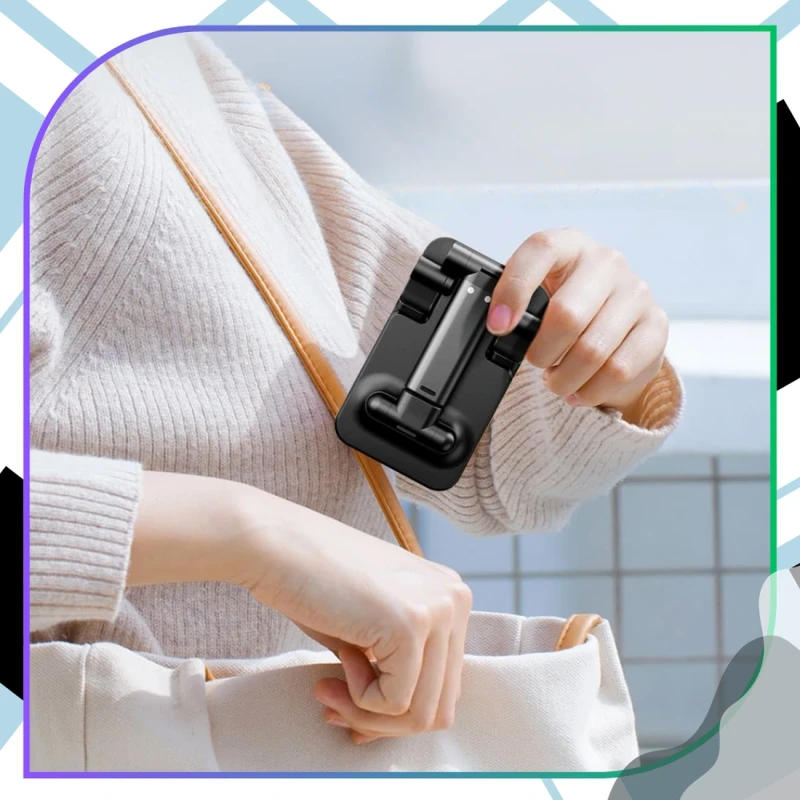 Regulowany uchwyt na telefon tablet przenośny składany biurkowy 5.webp