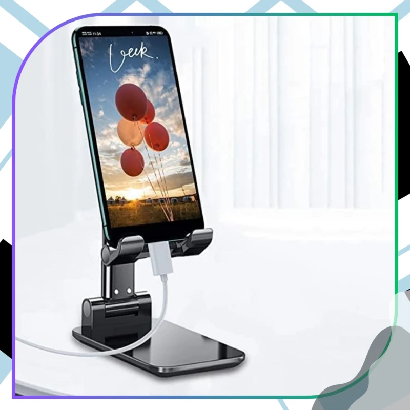 Regulowany uchwyt na telefon tablet przenośny składany biurkowy 8.webp