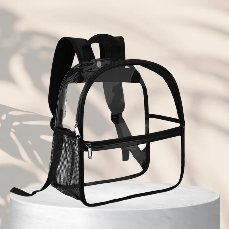 Przezroczysty plecak szkolny A4 damski retro elegancki wodoodporny 2.webp