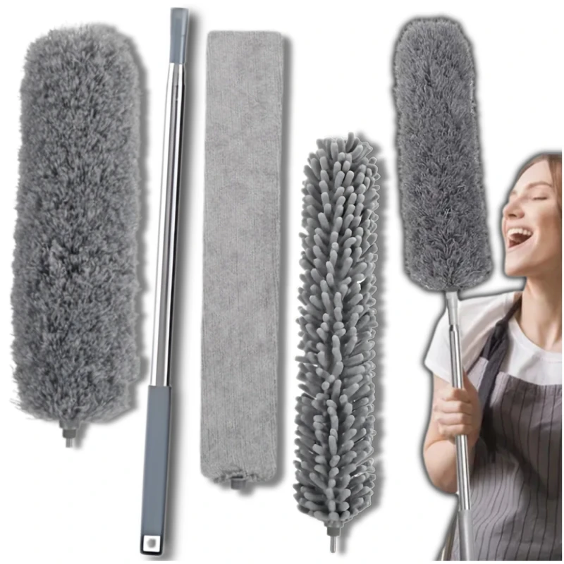 Zestaw 4 elementy szczotka do sprzątania kurzu teleskopowa rączka 1.webp