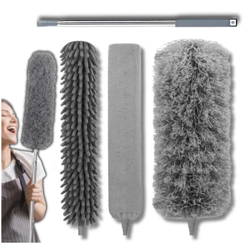 Zestaw 4 elementy szczotka do sprzątania kurzu teleskopowa rączka 3.webp