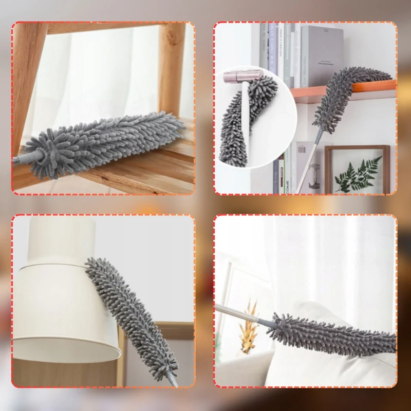 Zestaw 4 elementy szczotka do sprzątania kurzu teleskopowa rączka 5.webp