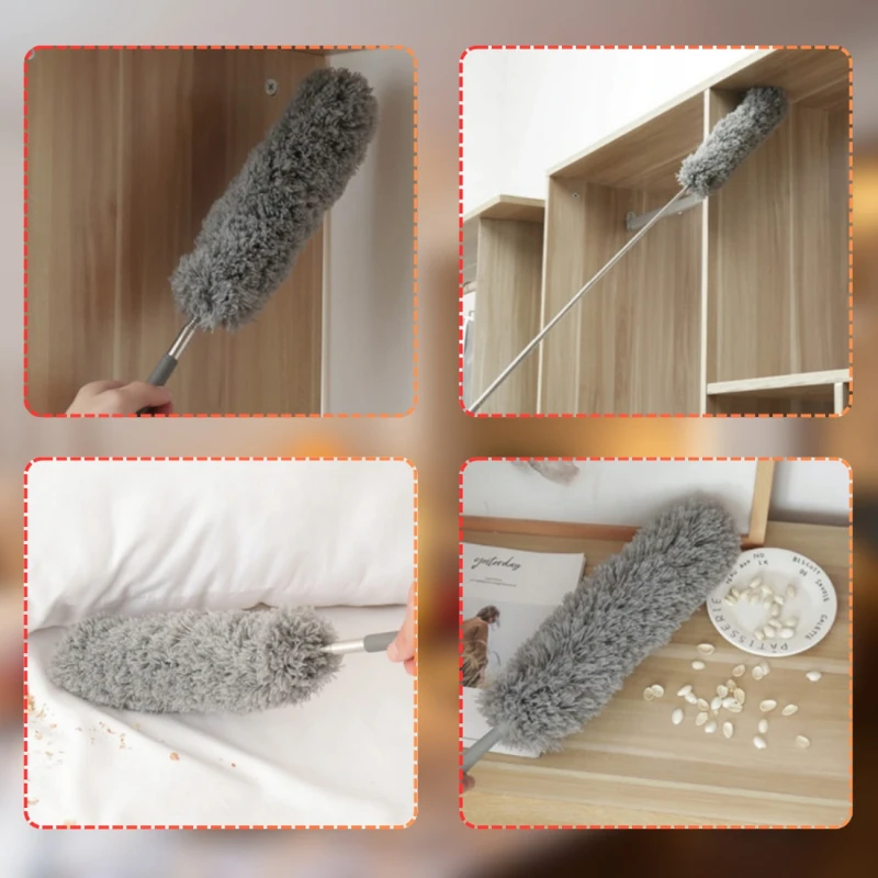 Zestaw 4 elementy szczotka do sprzątania kurzu teleskopowa rączka 6.webp