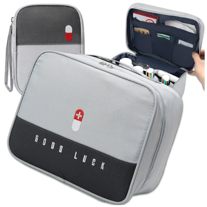 Apteczka na leki podróżna organizer medyczny 2szt zestaw 2.webp