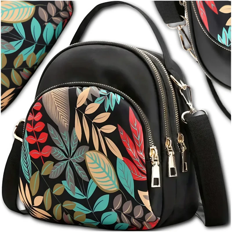 2w1 mały plecak damski torebka na ramię czarny plecaczek miejski 1.webp