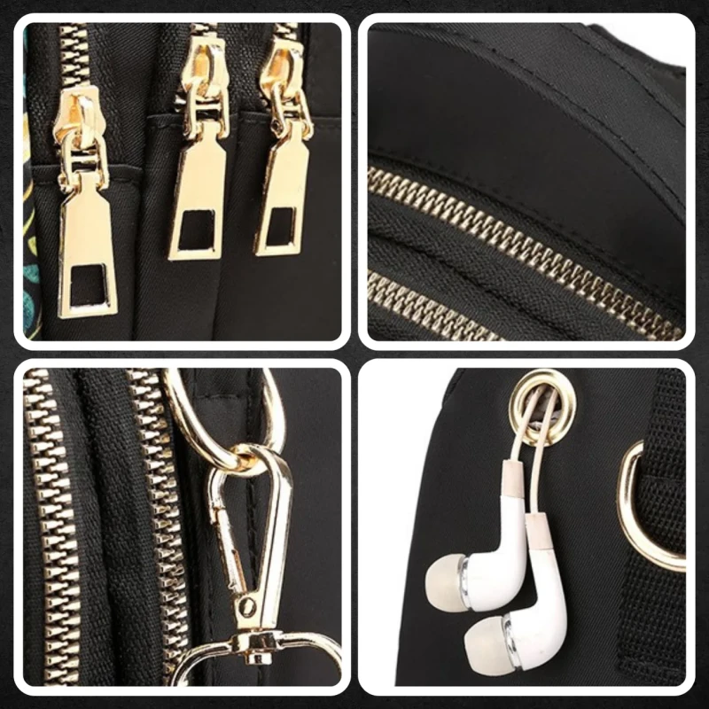 2w1 mały plecak damski torebka na ramię czarny plecaczek miejski 5.webp