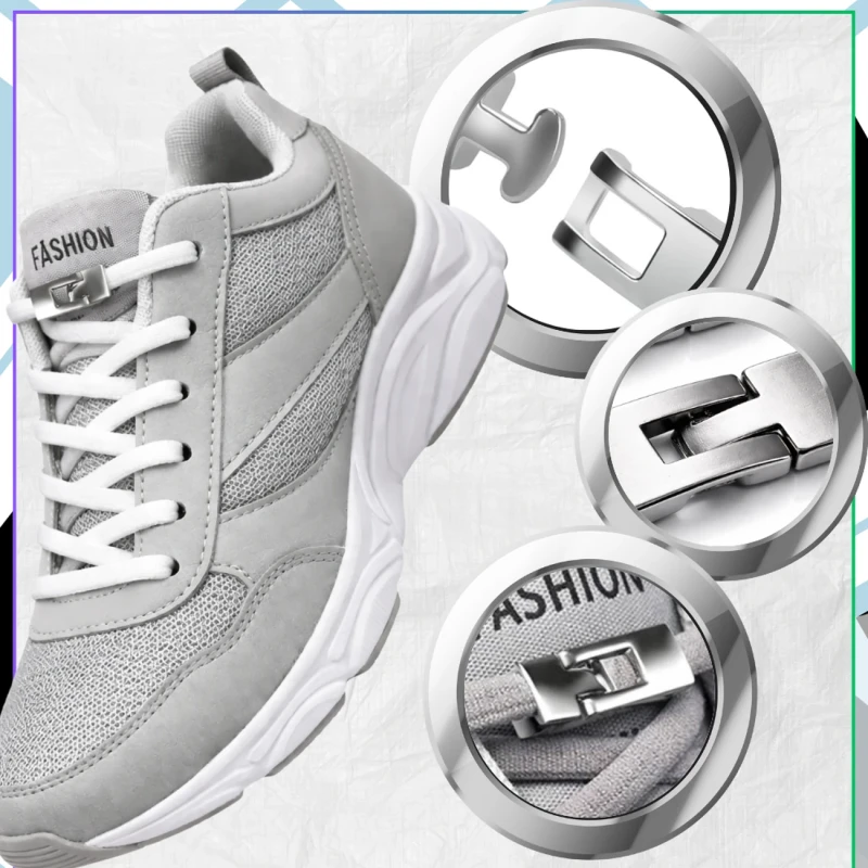 Sznurówki do butów bez wiązania elastyczne gumowe na hak 6.webp