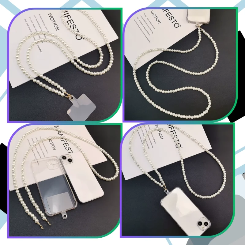 Zawieszka smycz do telefonu perełki brelok 11.webp