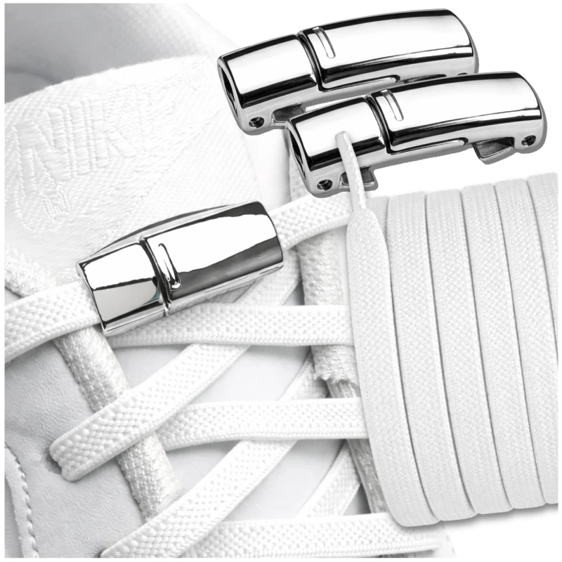 Sznurówki sznurowadła elastyczne białe uniwersalne 2.webp