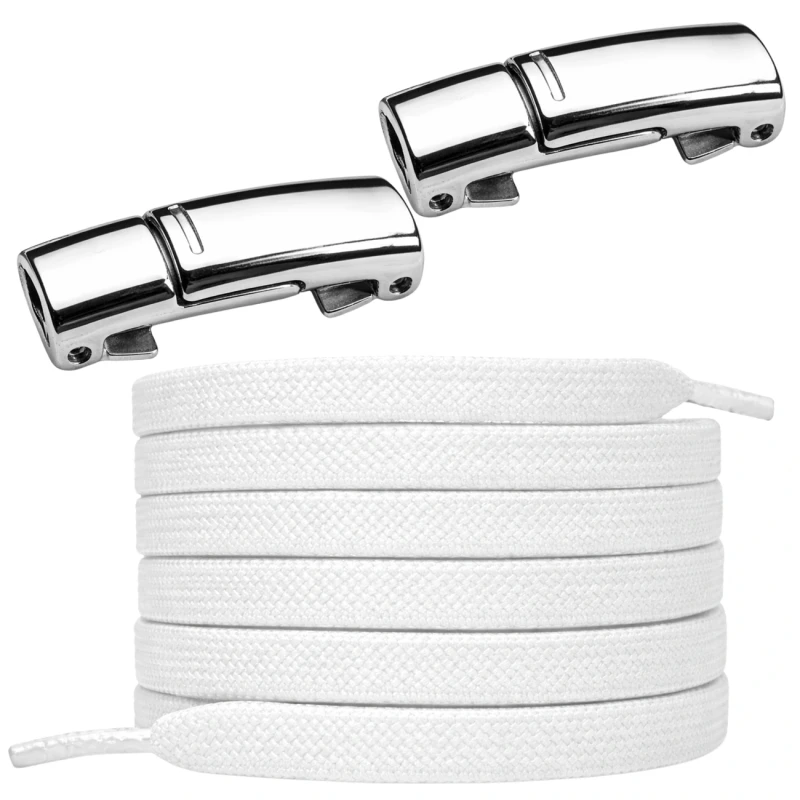 Sznurówki sznurowadła elastyczne białe uniwersalne 4.webp