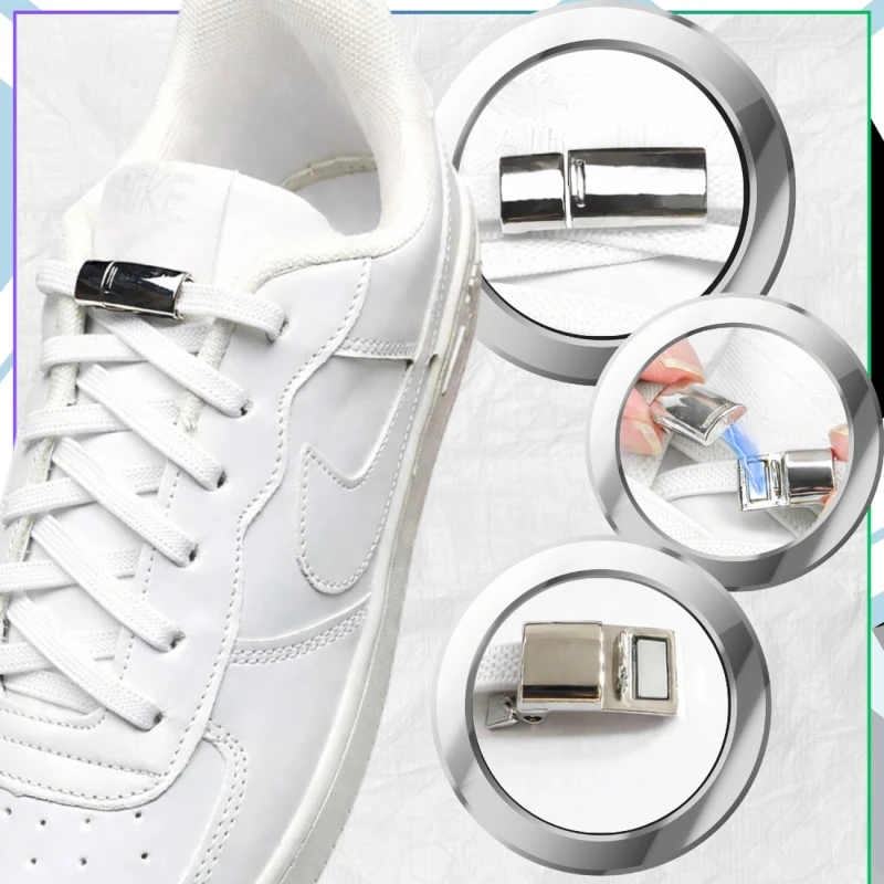 Sznurówki sznurowadła elastyczne białe uniwersalne 5.webp