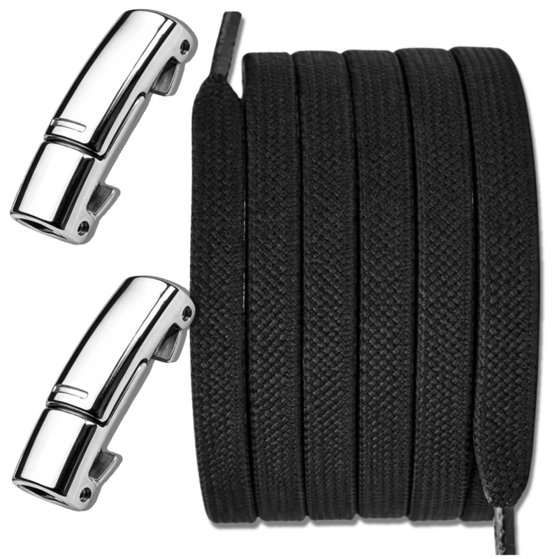 Sznurówki sznurowadła elastyczne czarne uniwersalne 1.webp