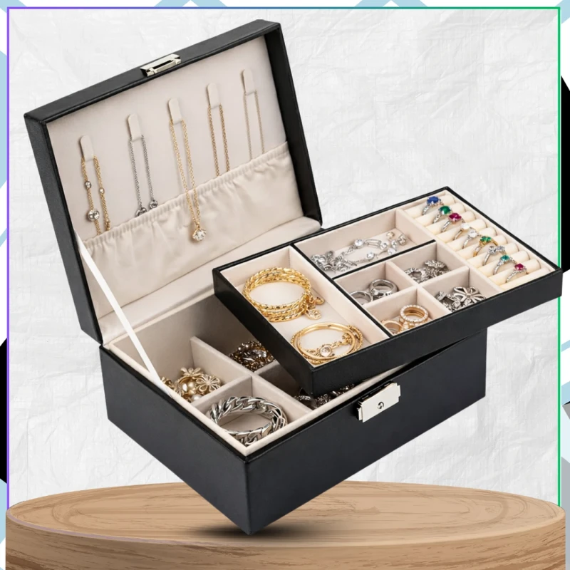 Pudełko Organizer Szkatułka Na Biżuterię duży kuferek 4.webp