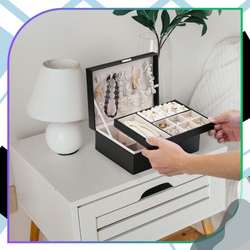 Pudełko Organizer Szkatułka Na Biżuterię duży kuferek 6.webp