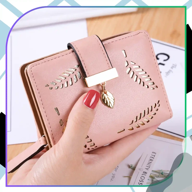 MAŁY DAMSKI PORTFEL PORTMONETKA PRAKTYCZNA NA ZAMEK LISTKI 6.webp