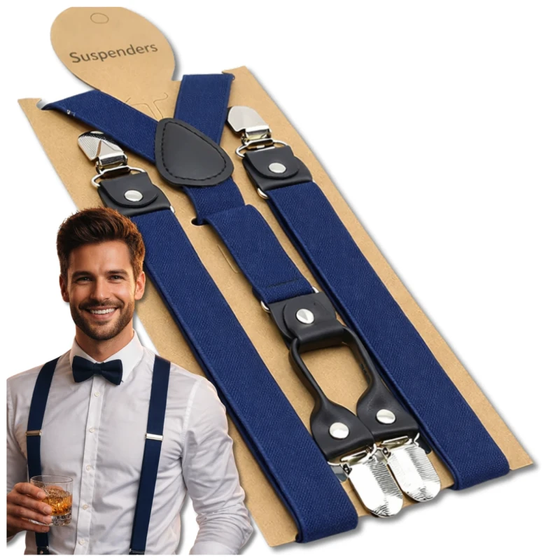 Szelki granatowe Męskie mocne do spodni 3.webp