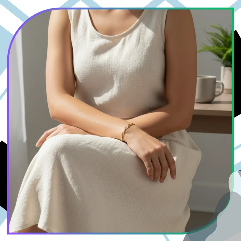 Bransoletka żmijka pozłacana Stal chirurgiczna złota 9.webp