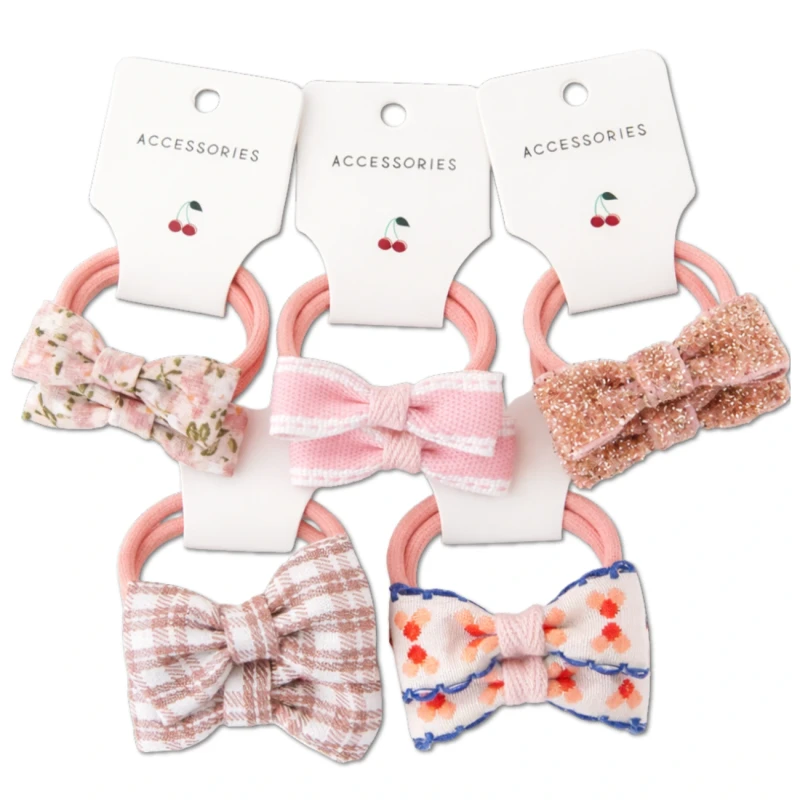 Zestaw Kokarda gumek do włosów 10szt dziecięca dziecka 1.webp
