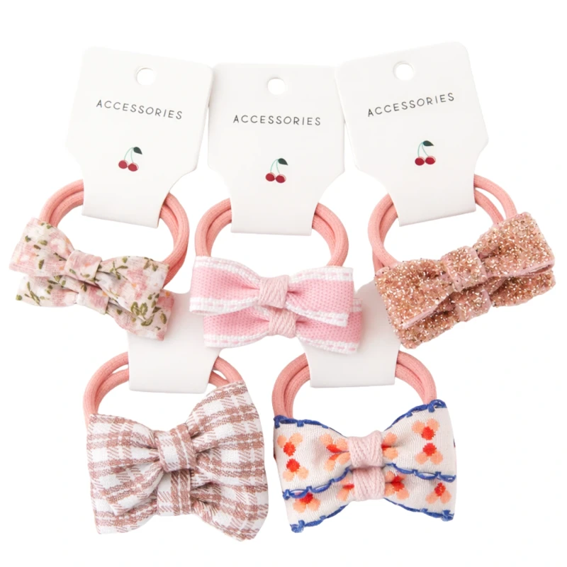 Zestaw Kokarda gumek do włosów 10szt dziecięca dziecka 4.webp